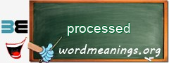 WordMeaning blackboard for processed